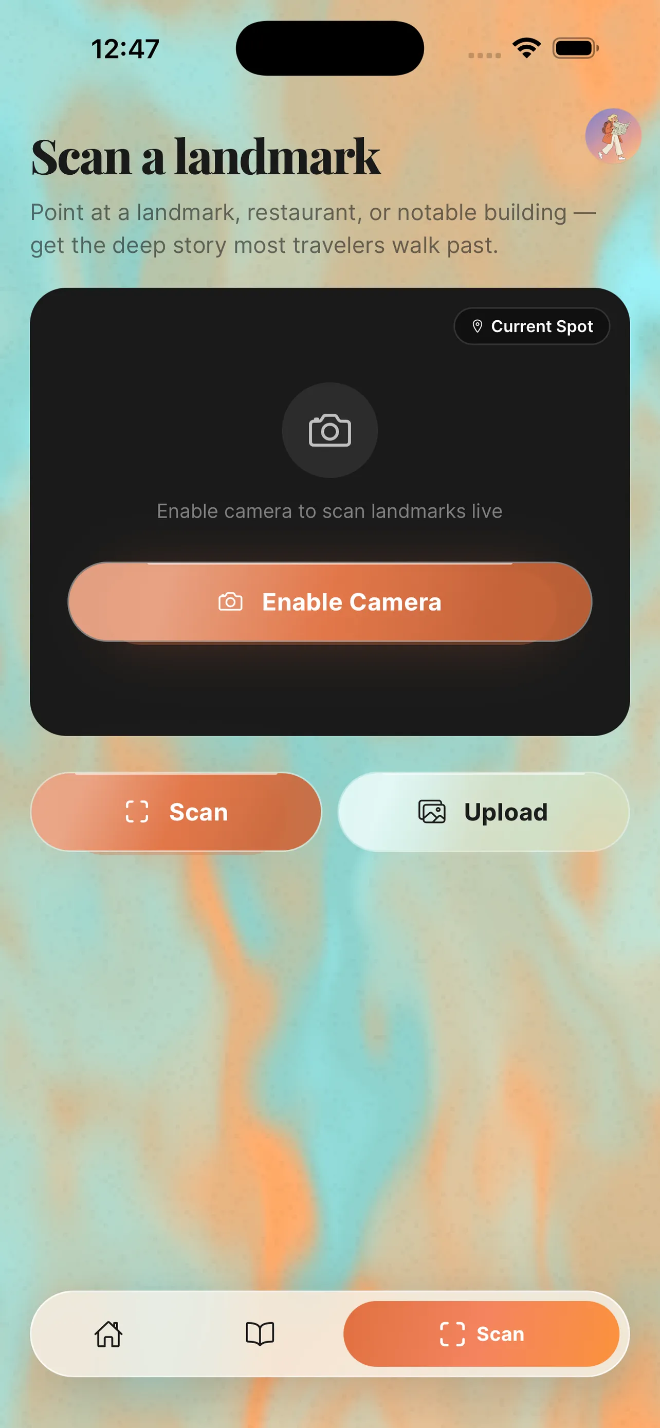 Scan AI identifying a landmark
